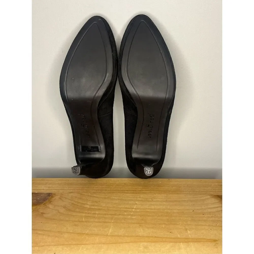 Paul Green Women's Slip-On Stiletto Heel Suede Lorah Pump Black‎ Size 7.5